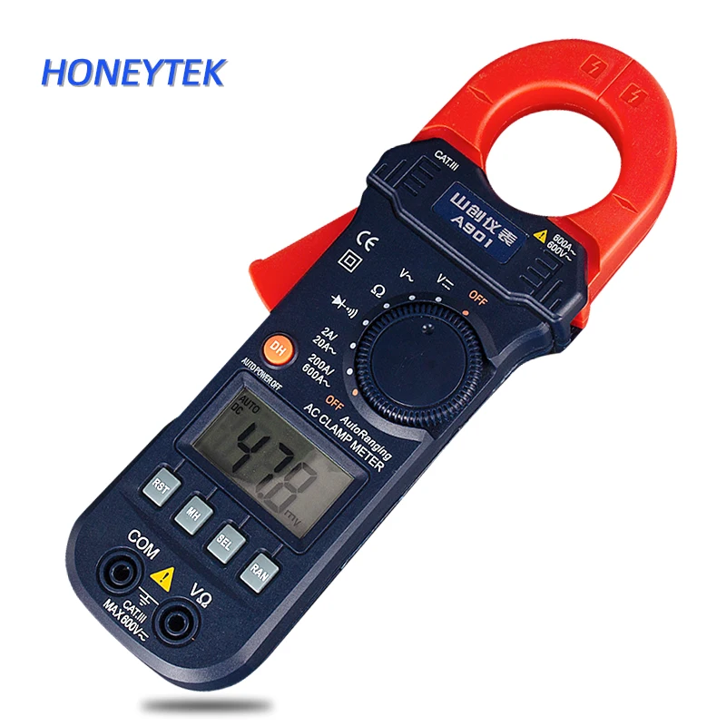 Honeytek Цифровой мультиметр Профессиональный аналоговый мультиметр клещи набор зондов переменного/постоянного тока Напряжение Авто Диапазон A901