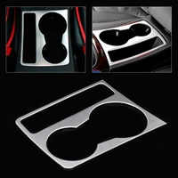 dwcx car chrome interior stainless steel cup holder frame panel decorative trim for audi a4 b8 a5 2009 2011 2012 2013 2014 2015