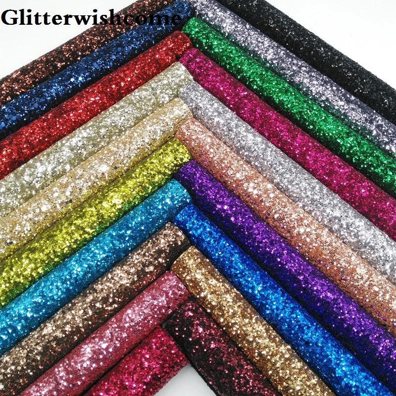 Glitterwishcome 21X29 см A4 Размеры синтетическая кожа, темные Цвета с эффектом блестящей кожи, тканевый Виниловый фон для банты, GM040A