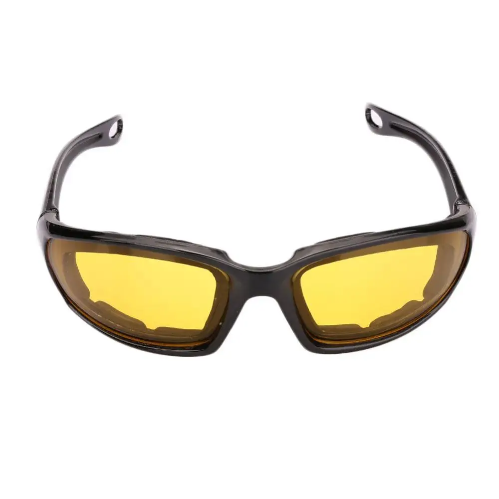 black frame yellow Ветростойкий светильник защита солнцезащитных очков Экстремальные виды спорта езда на мотоцикле 3 цвета ветрозащитные солнцезащитные очки - Цвет: black frame yellow