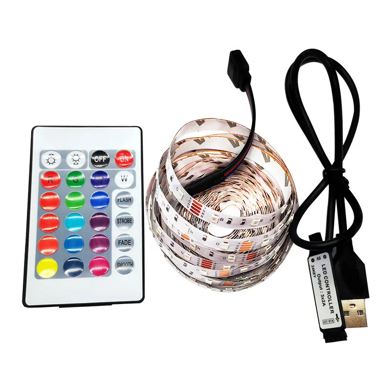 DC5V 2835 USB LED light Strip Tape Holiday Decoration lamp String RGB Ribbon TV Computer Backlight lighting 1M 2M 3M 4M | Лампы и