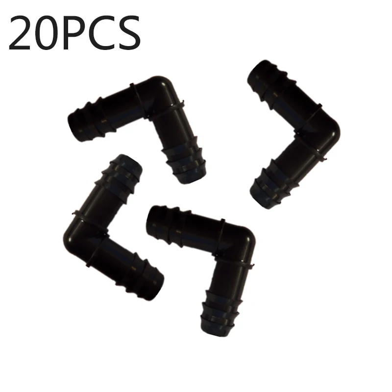 

20pcs 162mm Elbow Angle Bend Micro Drip Irrigation Pipe Fittings Hose Connector