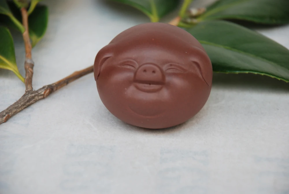 Fuzhu Tea pet yixing tea decoration set artificial animal clay sculpture zisha |