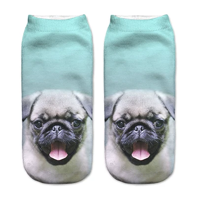 Cute Socks 90187 1 пара забавных 3D носков женские носки фантазийные Полиэстеровые милые носки Харадзюку с принтом собак новое поступление - Цвет: Cute Socks 90187