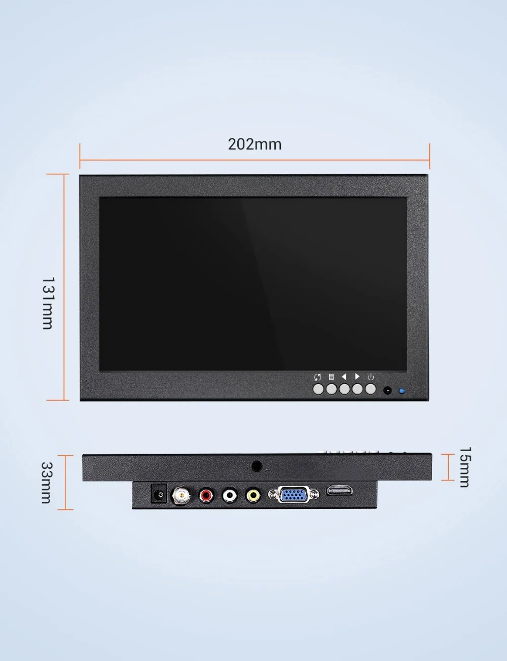 EYOYO EM08G 8 дюймов 1280*720 ips HDMI монитор разрешение Поддержка VGA/AV/BNC/Говорящий вход для ПК ТВ система видеонаблюдения камера безопасности Raspberry
