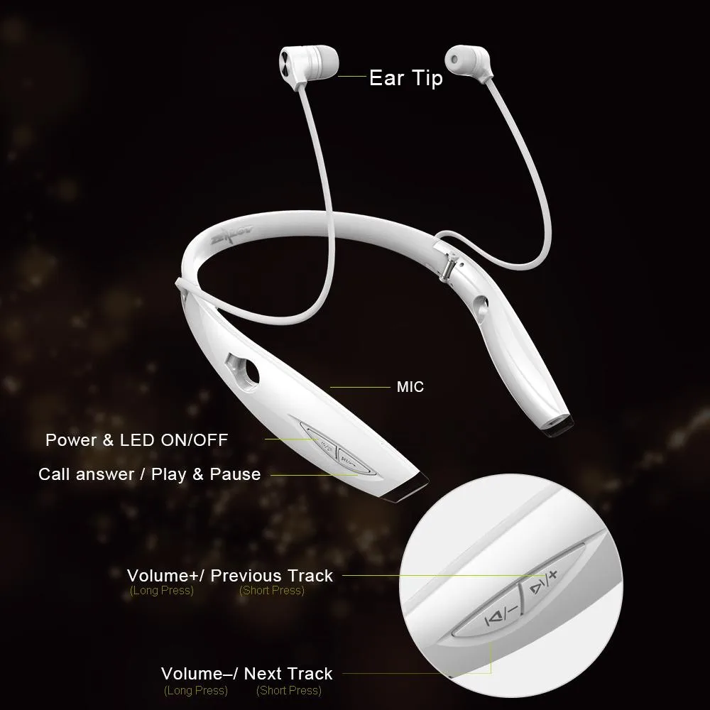 Zealot H1 спортивные беспроводные Bluetooth наушники защита от пота складная модная