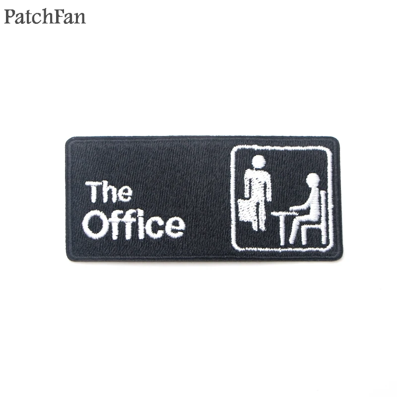 1 Patchfan офис, ТВ-шоу fuuny письмо шитье diy значки вышитые железные на нашивках одежда кошелек значок стикер A1724 - Цвет: 1
