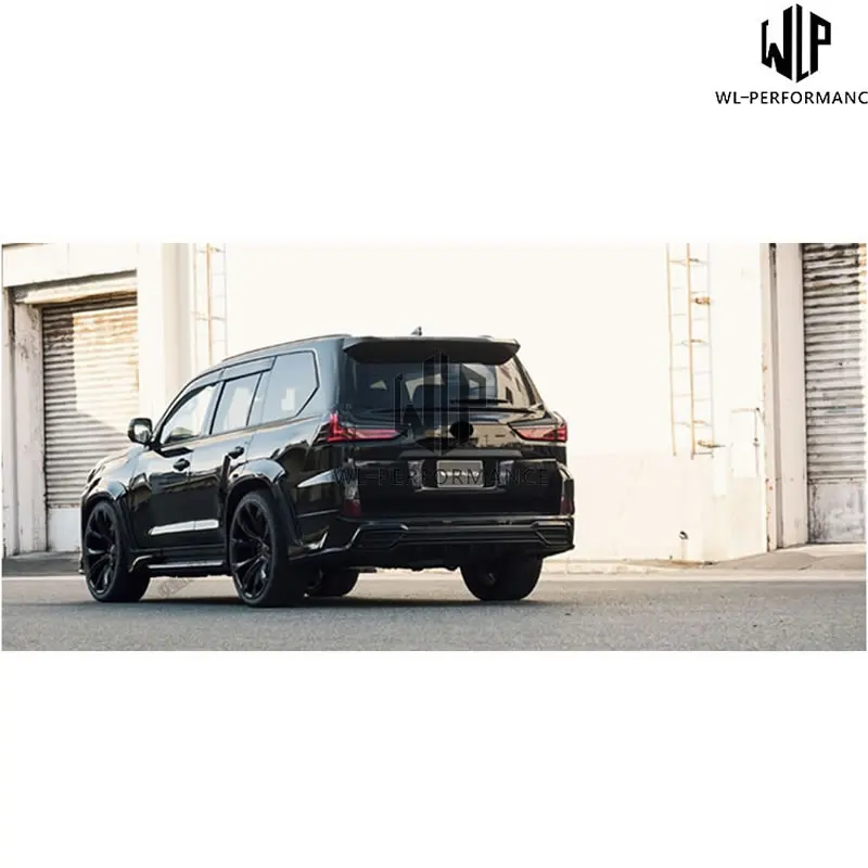 LX570 Высокое качество FRP Материал неокрашенные передние и задние губы колеса для