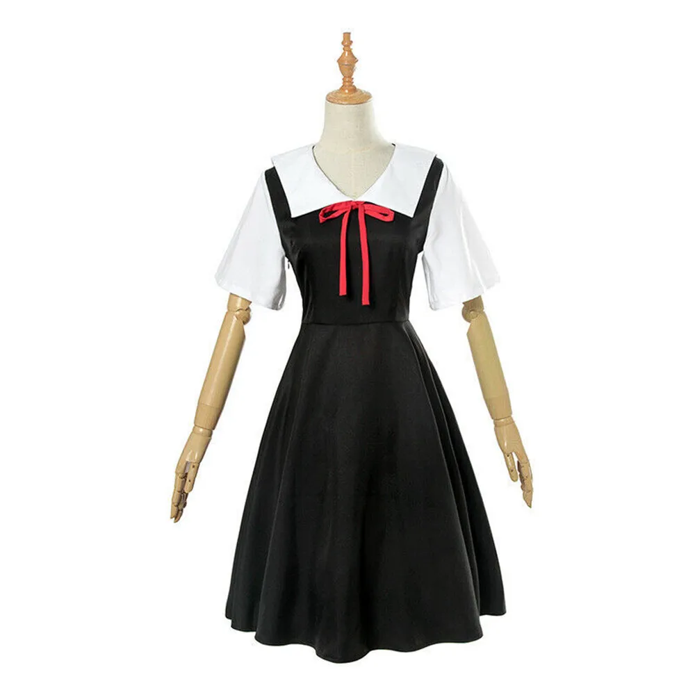 Anime Kaguya-sama Love Is War Fujiwara Chika Cosplay Cotumes Women Girls Uniform Dress Headwear Set Outfit | Тематическая одежда и