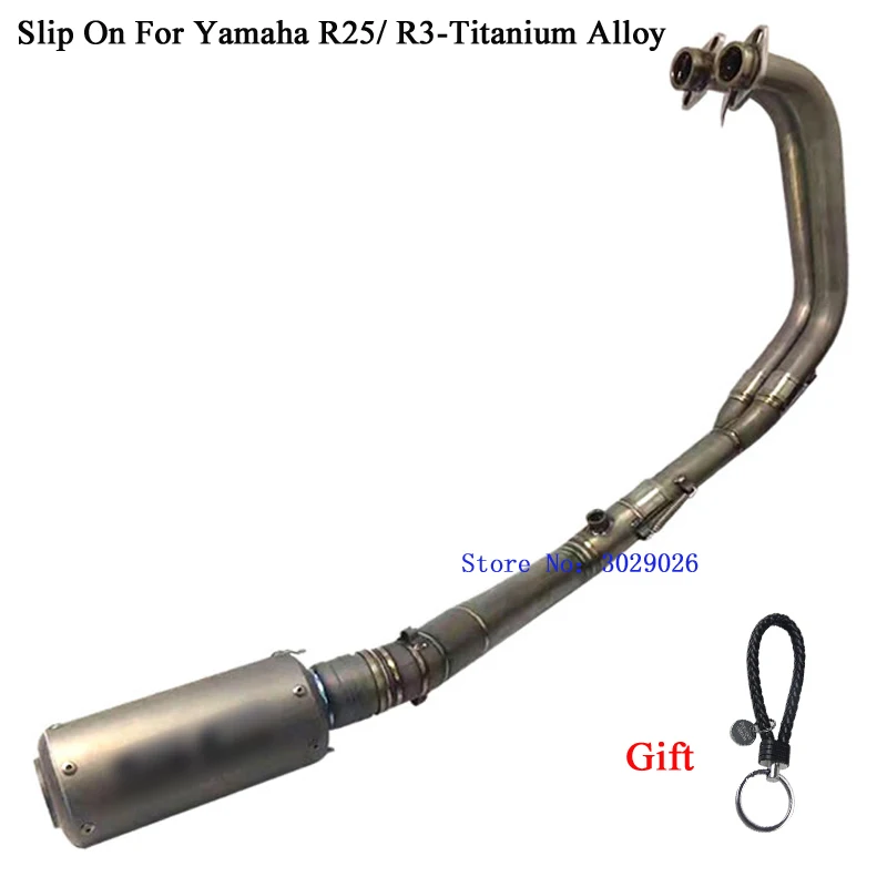 Full Titanium System Slip On For Yamaha R25 R30 Motorcycle Modified Exhaust Muffler Set Escape with Front Middle Link pipe | Автомобили и
