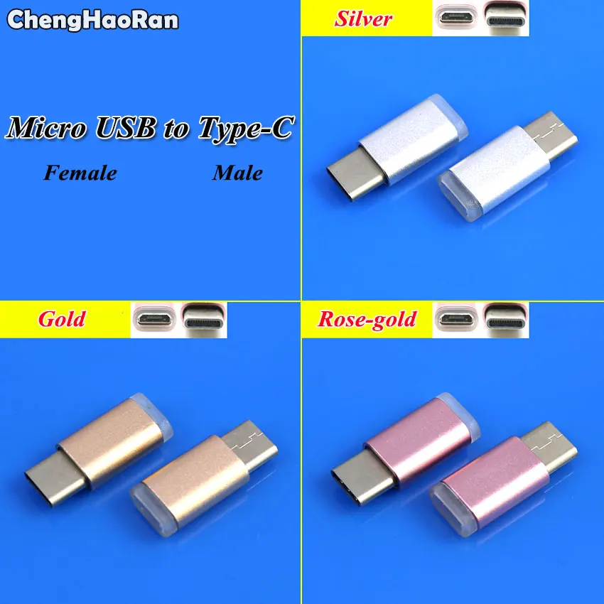 ChengHaoRan 1 шт. USB 3 Type-C разъем к Micro конвертеру переходник Мама-папа адаптер для