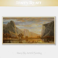 professional artist hand painted luxury wall art mountains landscape oil painting on canvas beautiful mountains oil painting