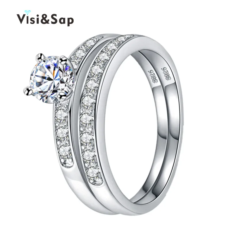 

Vsisap Simple Bridal sets rings for women Wedding Engagement vintage jewelry trendy ring Dropshipping Dropshipper VSR124