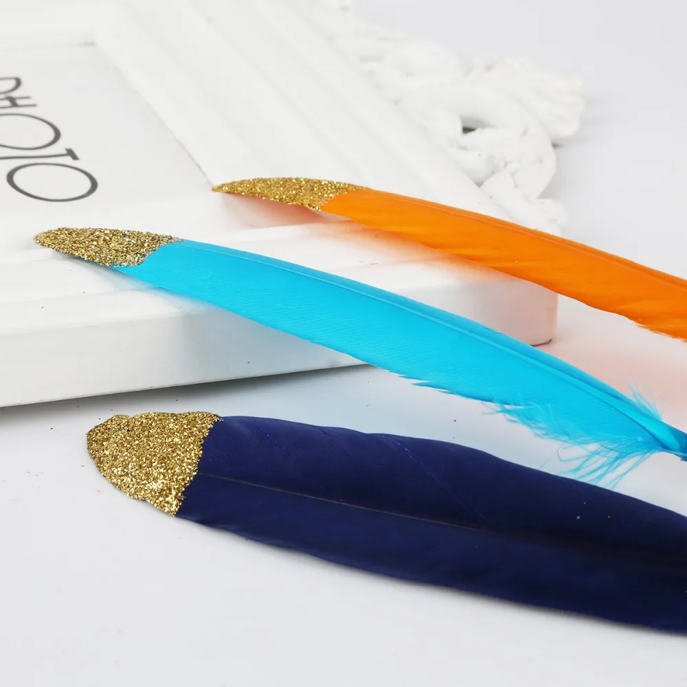 Новый 10/30 шт. Спрей золотой порошок красивое гусиное перо перья и DIY аксессуары для шитья|Перо| |