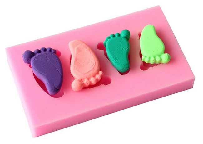 1 шт./лот 3D силиконовая форма для торта с ножками младенцев 9*5*1 0 см детская