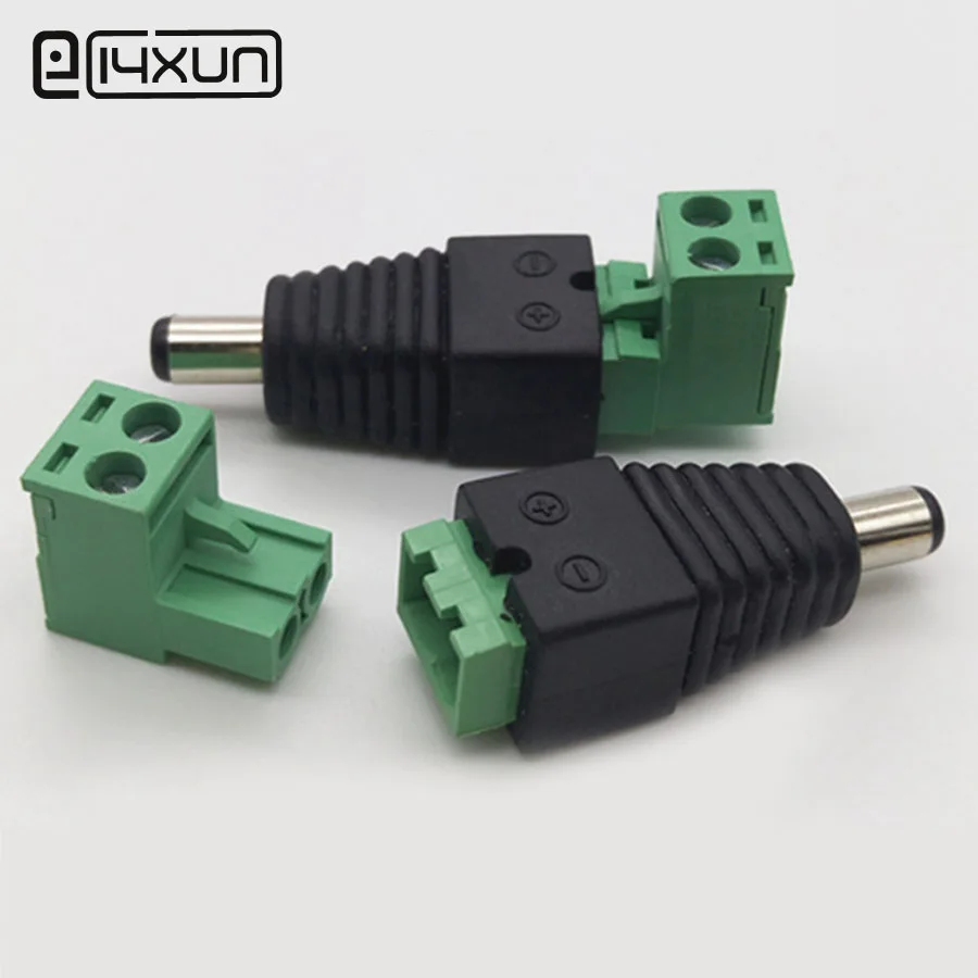 EClyxun 1 шт. 12 В DC штепсельная вилка с колонкой 5 5*2 1/5 5x2 мм штекер в LED CCTV наблюдения