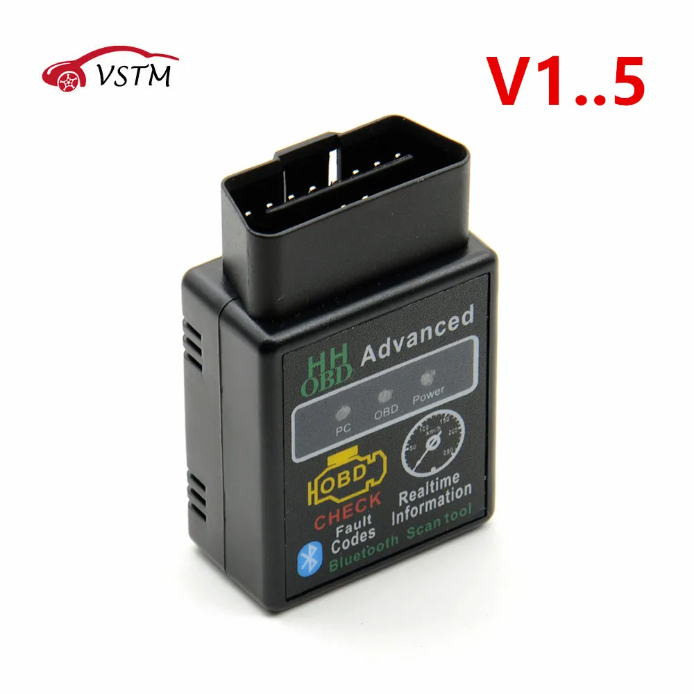 HHOBD чип 25K80 версия 1,5 ELM327 HH OBD Расширенный OBDII OBD2 bluetooth адаптер мини ELM 327 автоматический беспроводной адаптер Сканер