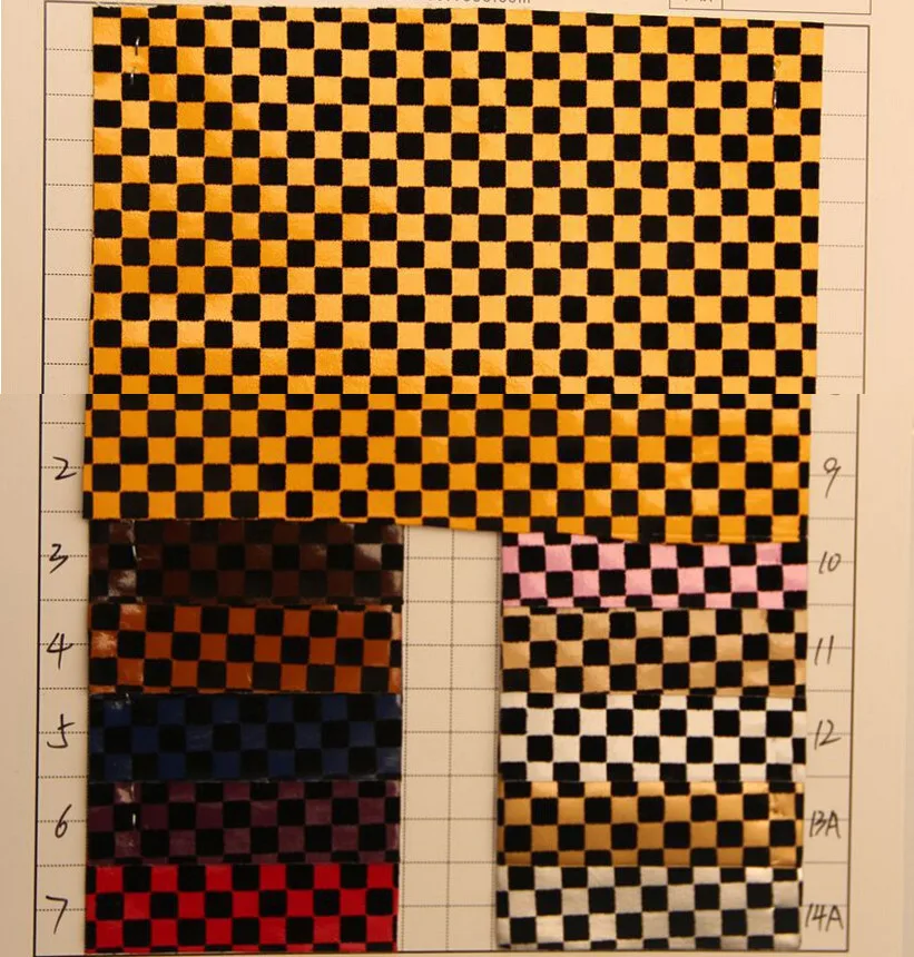 Флокированная клетчатая синтетическая искусственная кожа/водонепроницаемая