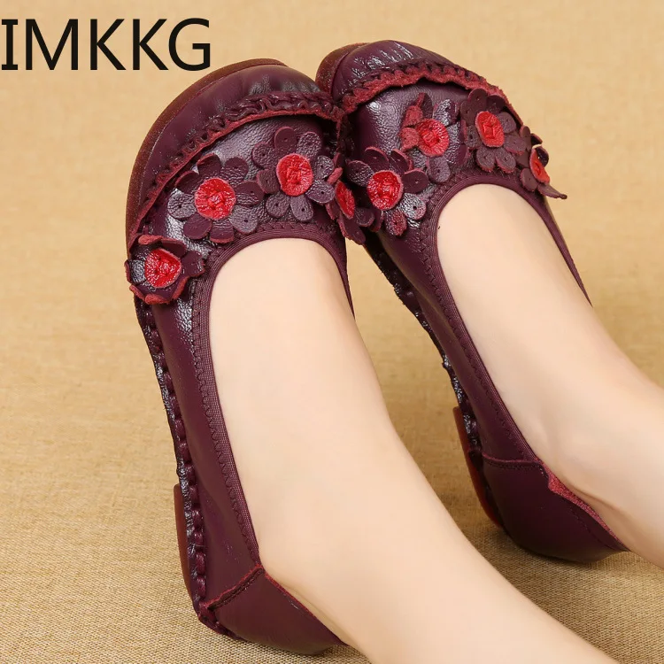 Женские лоферы ручной работы на плоской подошве повседневные туфли из