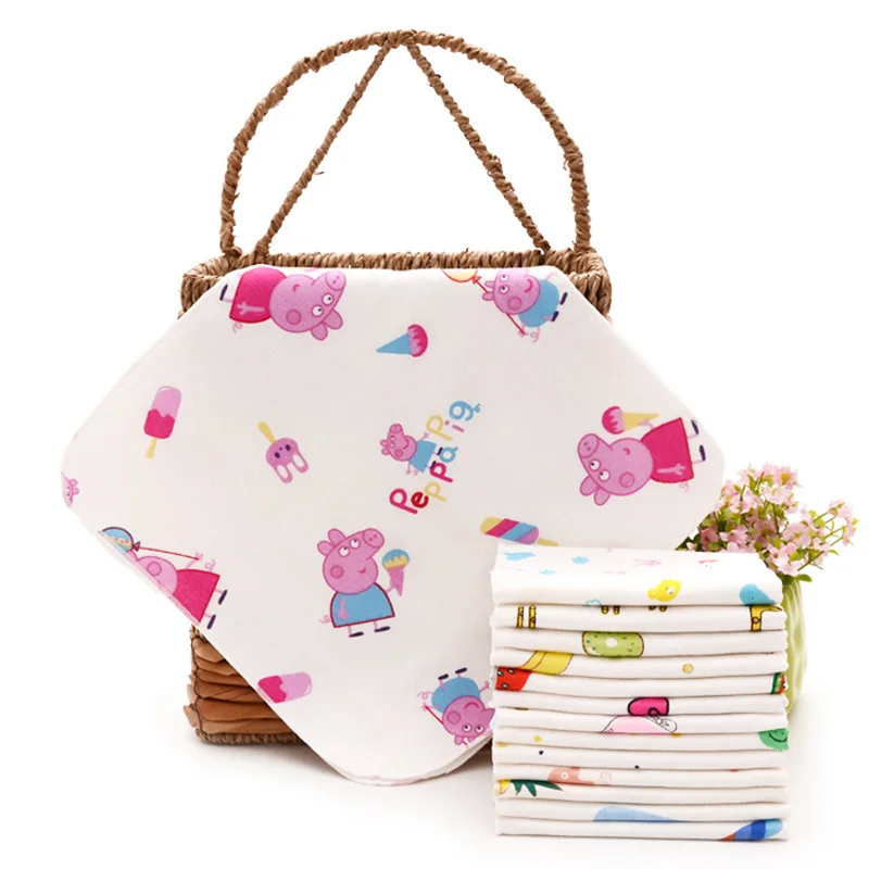 2 шт. Двухслойное детское газовое полотенце с принтом для лица новорожденных