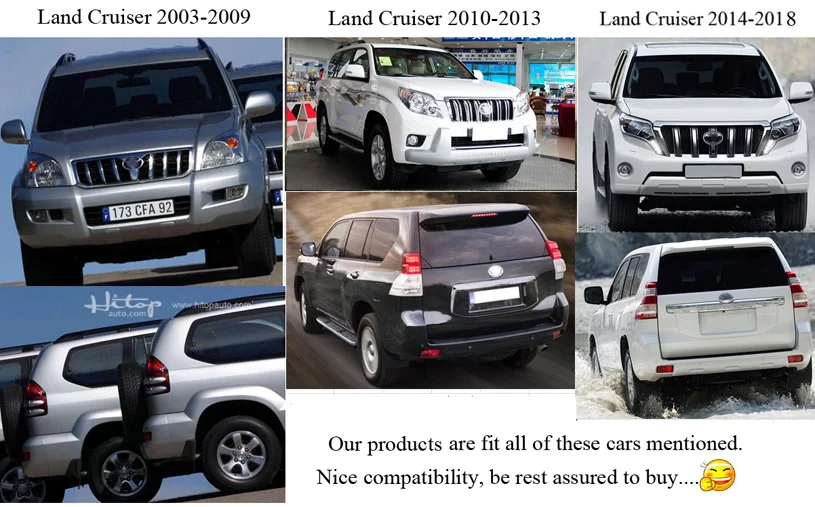 Горизонтальная рейка на крышу поперечная для Toyota Land Cruiser Prado 2700 4000 Противоударная