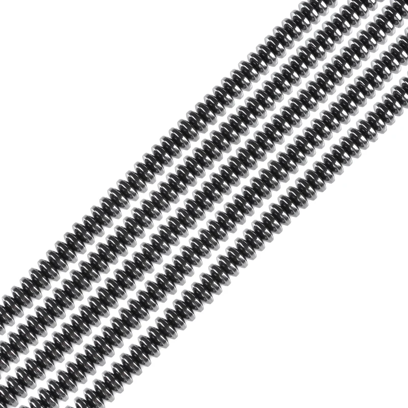 Бусины из гематита выпуклая Форма цилиндра черные бусины натурального камня для