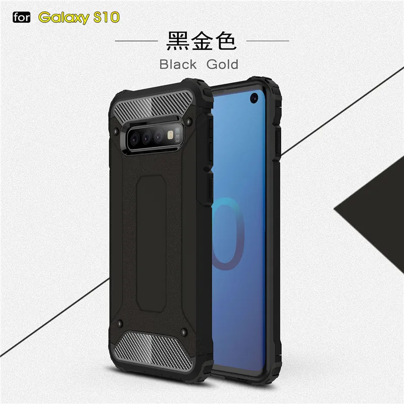 

Для чехлов Samsung Galaxy S10 чехол противоударный мягкий силиконовый + жесткий пластиковый чехол для Samsung S10 чехол для телефона Galaxy S10