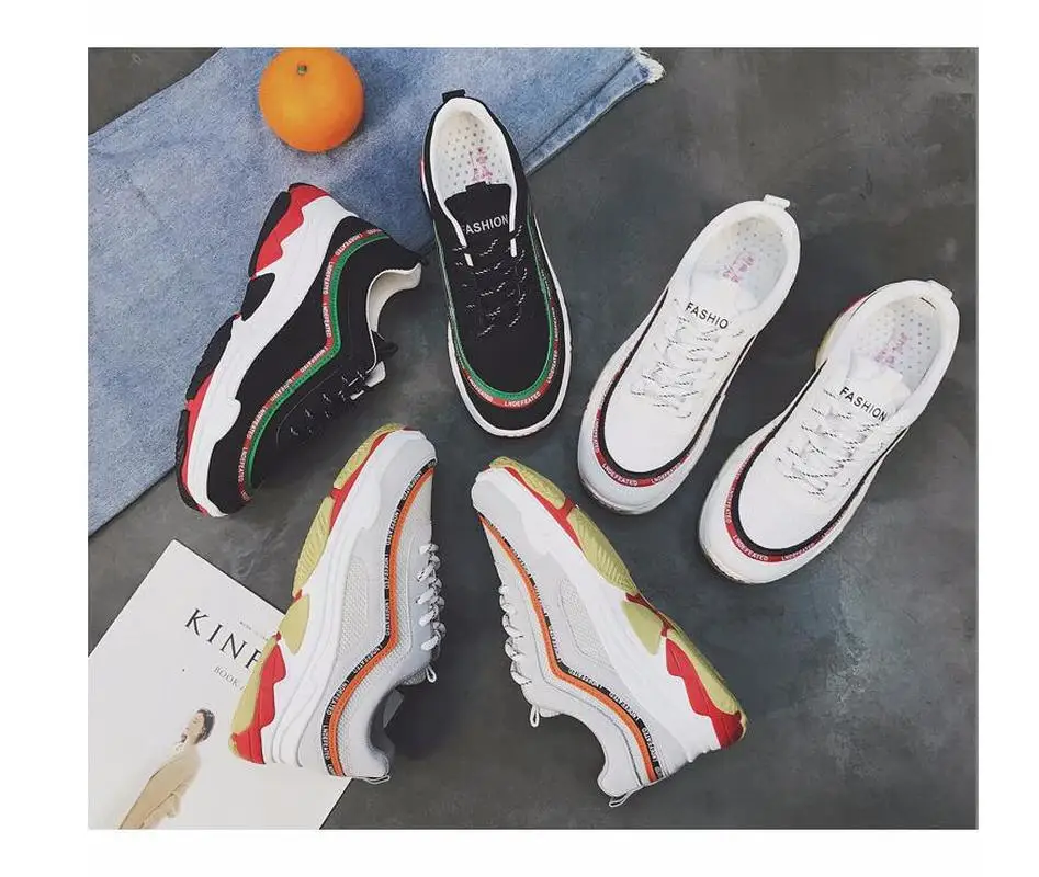 

2018 Women Casual Shoes Slimming Platform Shoes Women Fashion Women Flats Fitness Lady Shoes Factory