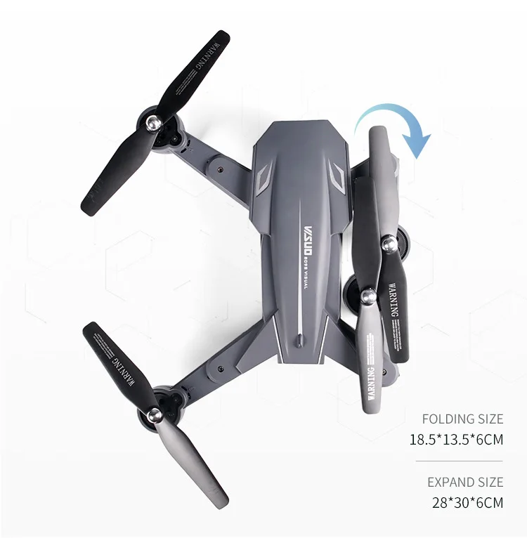 WiFi FPV RC Дрон 4K камера оптический поток 720P двойная камера RC Квадрокоптер складной селфи Дрон Visuo XS816 VS XS809S SG106