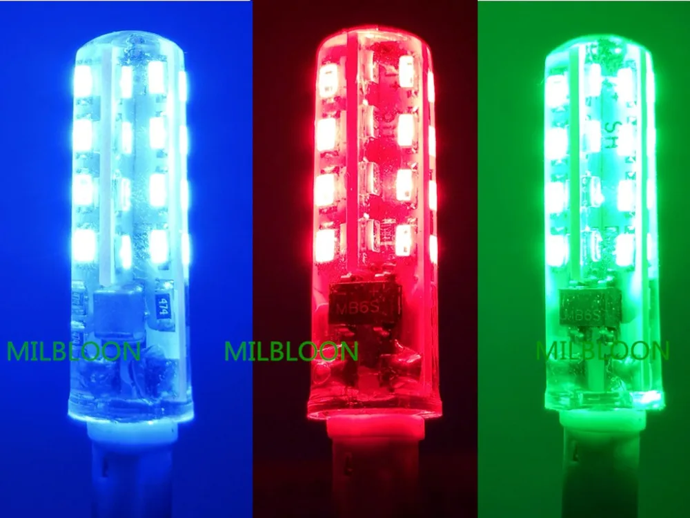 220v led G4 синяя силиконовая лампа led 220v G4 красная хрустальная лампа G4 led 220v люстра цвета g4 led Зеленый 220v силиконовые цвета