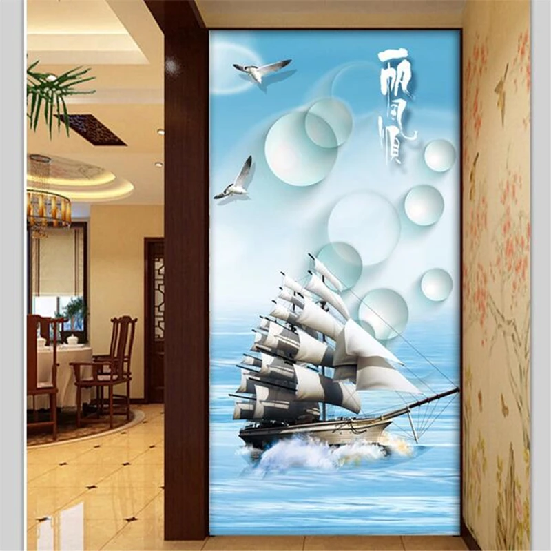 Пользовательские обои 3d фото фрески высокой четкости виндсерфинга моды