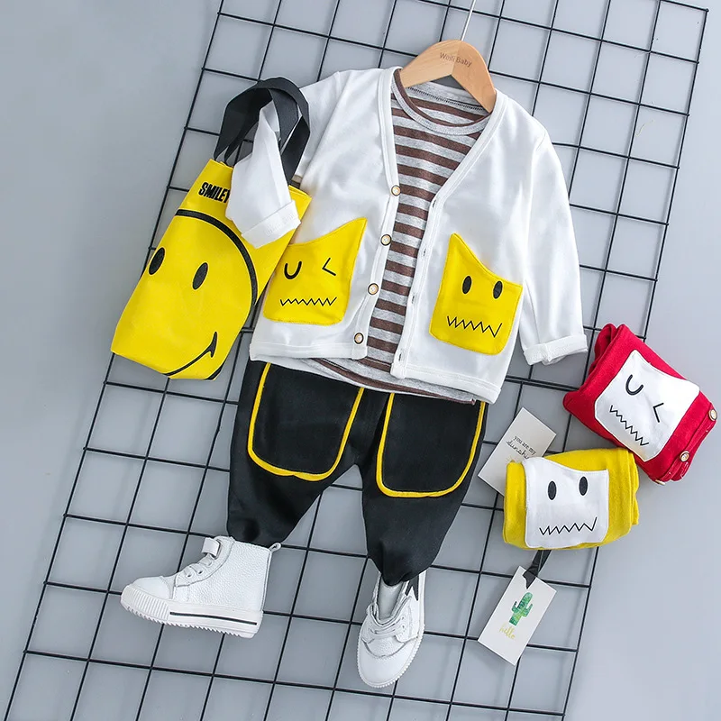 2019 г. весенний комплект одежды для мальчиков Корейская версия хлопковая