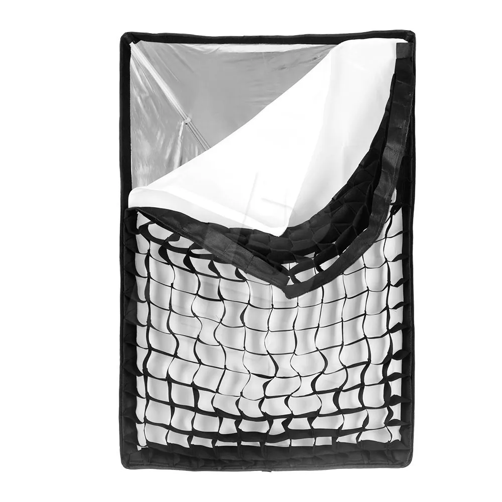 Софтбокс Godox прямоугольный держатель для вспышки с сотовой сеткой 60 х90 см 24 х35