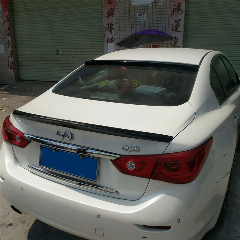 Дизайн стиль спойлер для Infiniti Q50 Q50S спойлер грунтовка или черный цвет; белый цвет; цвет краски высокого качества из АБС-пластика