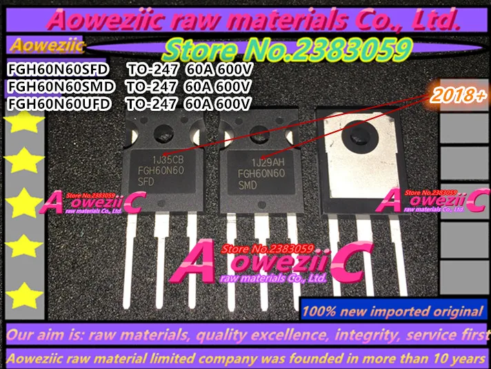 Aoweziic+ 100 импортный 60N60 FGH60N60 FGH60N60SFD FGH60N60SMD FGH60N60UFD TO-247 IGBT трубка 60A 600V