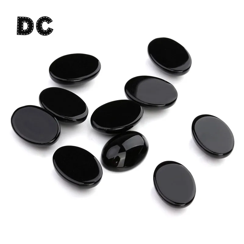 10 шт. аксессуары для ювелирных изделий 3 цвета плоский черный купол Овальный