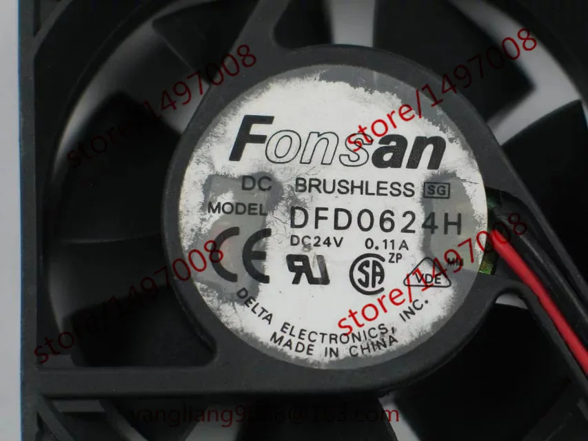 Вентилятор охлаждения сервера Delta Electronics DFD0624H DC 24 В 0 11 а 60x60x20 мм|square fan|server fandc 24v fan |