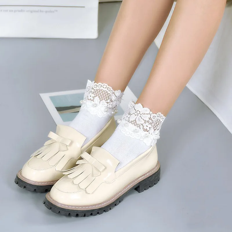 [COSPLACOOL] Новые Модные женские носки ручной работы в стиле ретро Харадзюку весна