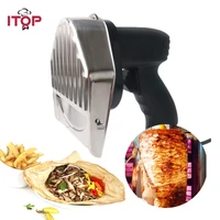 itop electric kebab slicer shawarma machine knife doner gyros cutter with 2 blades kitchen tools 110v220v240v