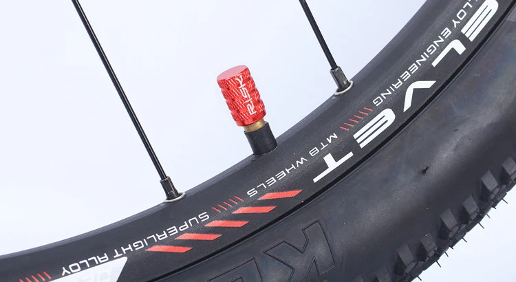 RISK 2 шт. велосипедный MTB Schrader Клапан Крышка для MTB велосипеда бескамерные готовые покрытые шины 7 цветов водонепроницаемый протектор - Цвет: red