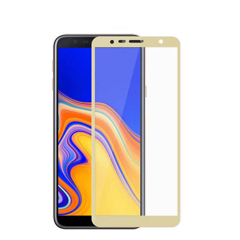 Защитное стекло для samsung Galaxy J4 J6 Plus, защитное закаленное стекло для Galaxy j 4 6 J4+ J6+ пленка 9h - Цвет: Gold