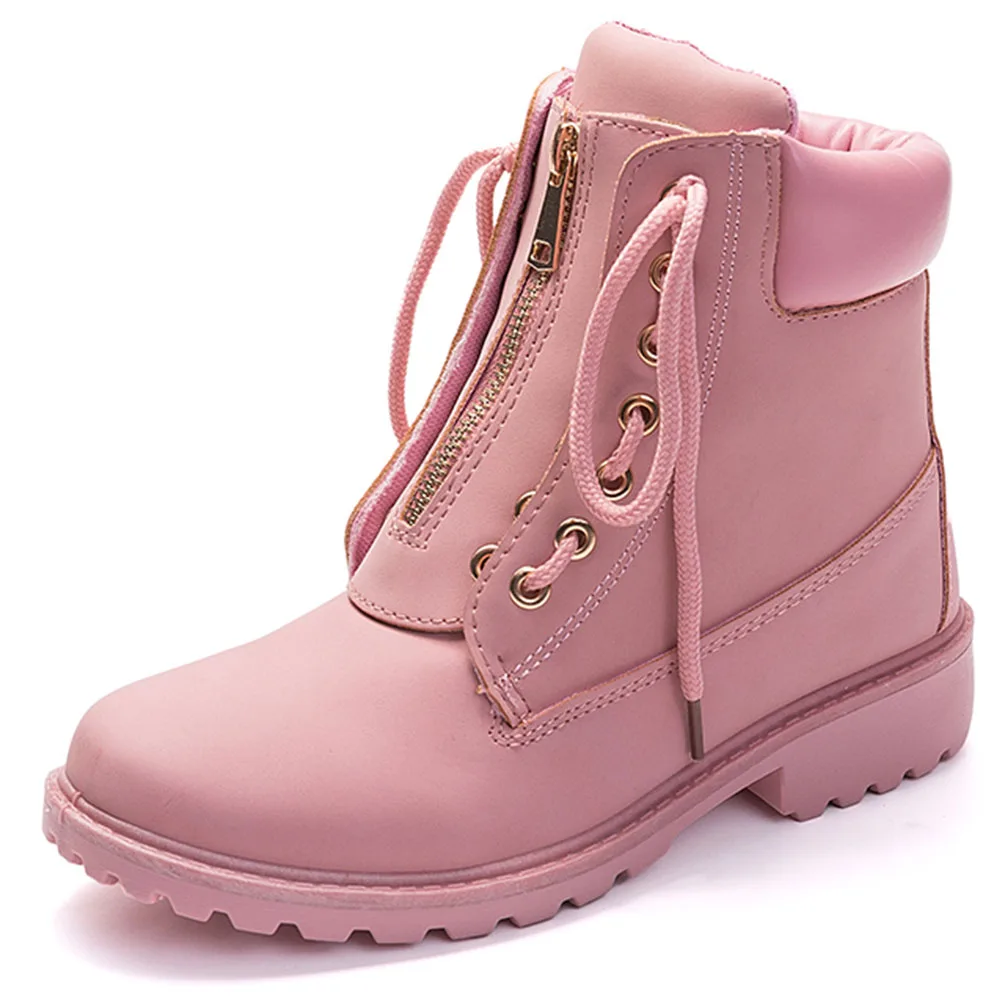 FINDHER/женские ботильоны теплая зимняя обувь на меху женская Винтажная платформе с