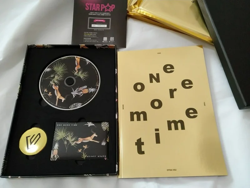 Подписанный S. J Super Junior альбом с автографом One More Time CD+ photobook 102018
