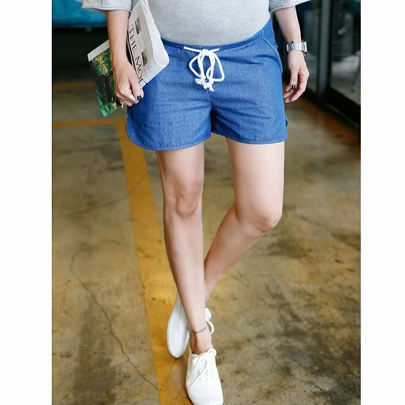 Джинсовые свободные шорты для беременных Одежда больших размеров капри Брюки