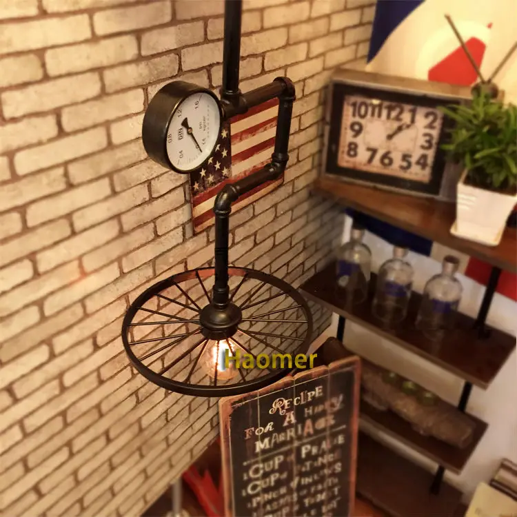 Подвесной светильник в стиле индастриал Лофт креативный Ретро на водопроводную