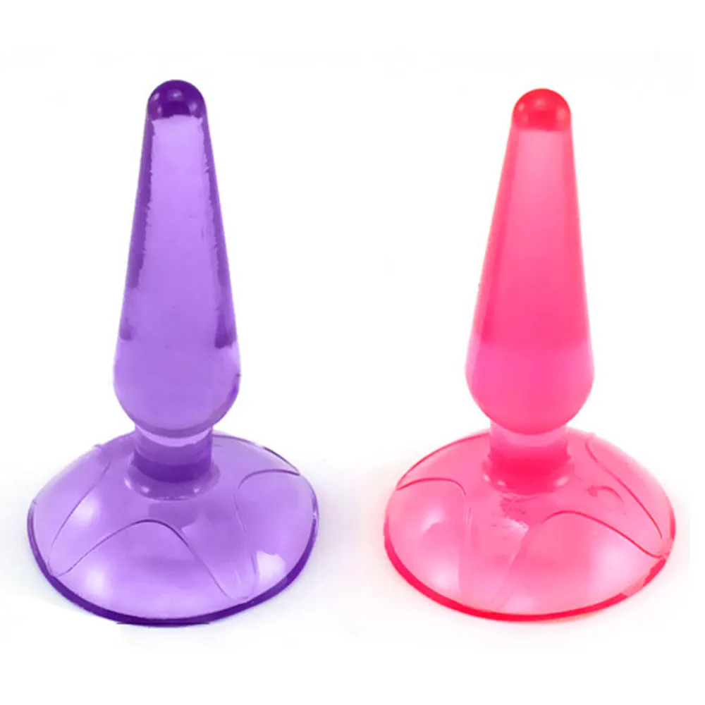 Мягкая силиконовая Анальная пробка стимуляция точки G присоска Желейный
