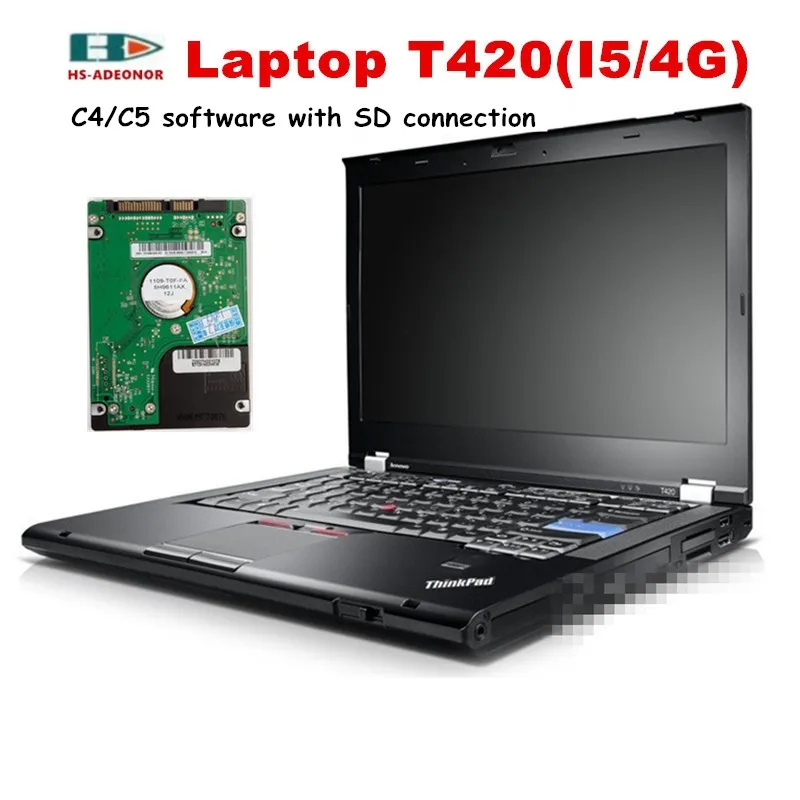 Ноутбук i5 4g T420 с программным обеспечением 2020 03 C4 320G HDD для OBD2 сканера MB STAR
