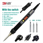 Электрический паяльник C60W CXG, паяльная станция с регулируемой температурой и ЖК-дисплеем, 2 шт. наконечника, паяльник