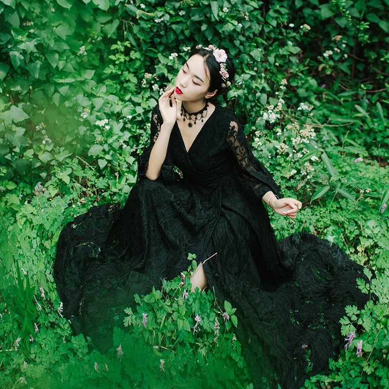 Женское винтажное платье макси в стиле бохо желтое черное пляжное Повседневное с