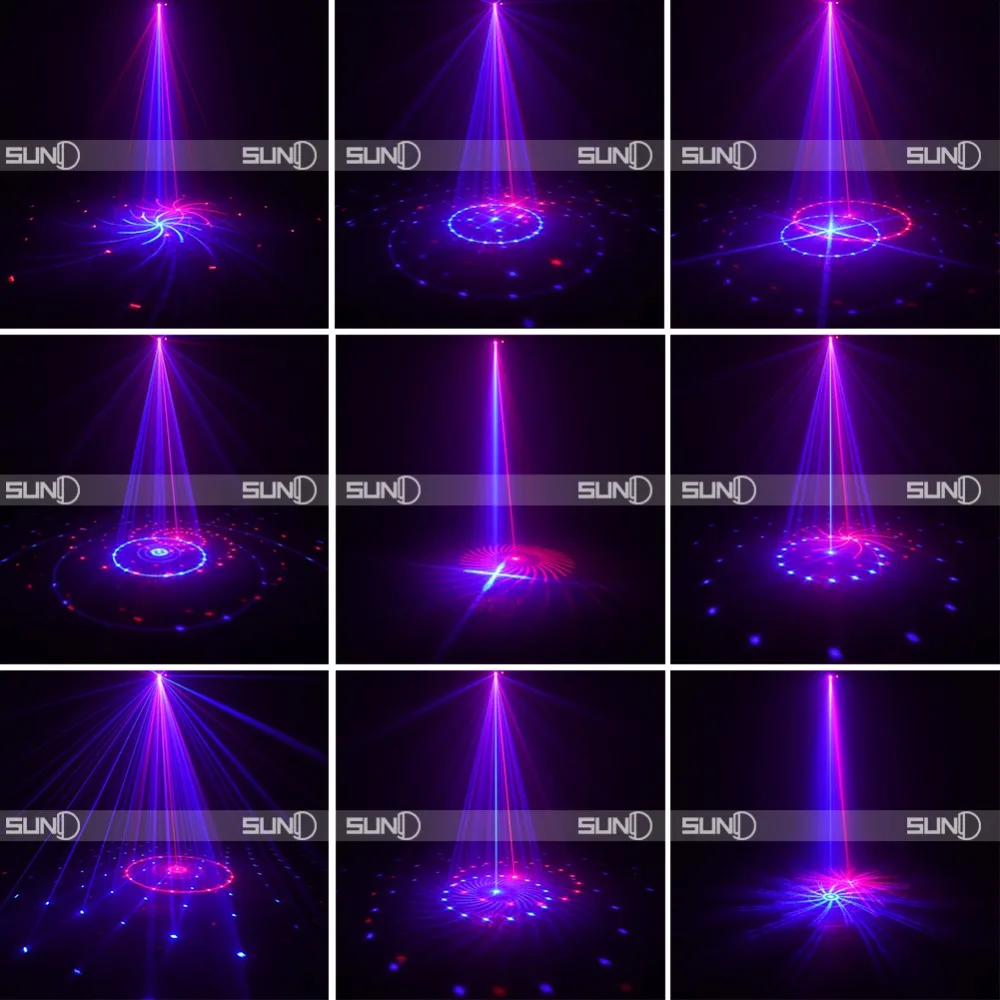 SUNY 12 RB Patterns Laser Light Blue LED Stage Sound Activated Gobo Projector Show for Club Bar DJ Disco Home Party(Z12RB) | Лампы и